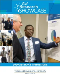 2020 Abstract Submissions Table of Contents