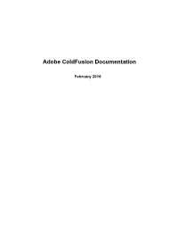 Adobe Coldfusion Documentation