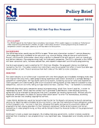 Allvid, FCC Set-Top Box Proposal