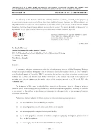 Appendix Iii Property Valuation Report