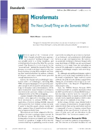 Microformats the Next (Small) Thing on the Semantic Web?