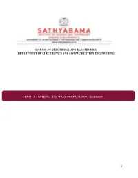 Unit – I - Antenna and Wave Propagation – Seca1505