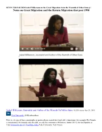 Isabel Wilkerson Journalist and Author of the Warmth of Other Sons and Caste Yale Presentation
