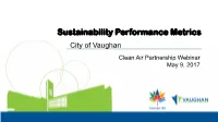Sustainability Performance Metrics