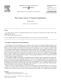 The Many Forms of Hypercomputation