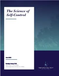 The Science of Self-Control
