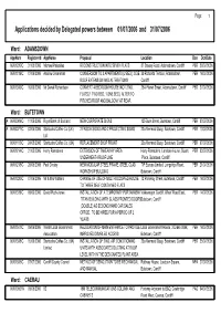 Applications Decided by Delegated Powers Between 01/07/2006 31/07