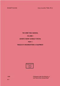 Army Field Manual Volume 2: Generic Enemy (Mobile Forces)
