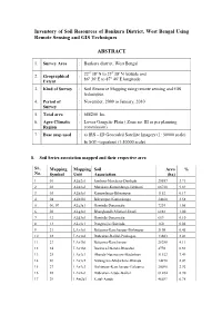 Inventory of Soil Resources of Bankura District, West Bengal Using Remote Sensing and GIS Techniques ABSTRACT