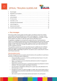 Spinal Trauma Guideline