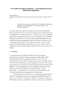 The Origins of Length Contraction: I. the Fitzgerald-Lorentz Deformation Hypothesis
