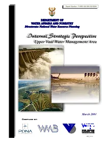 UPPER VAAL WATER MANAGEMENT AREA (WMA No 8)
