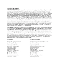 Program Notes Adam Mitchell (B
