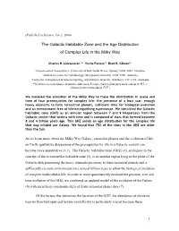 The Galactic Habitable Zone and the Age Distribution of Life In