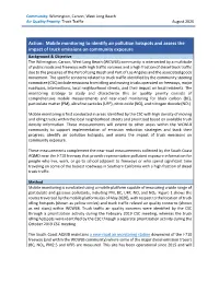 Action: Mobile Monitoring to Identify Air Pollution Hotspots and Assess