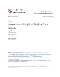 Amazon.Com: Offering Everything from a to Z Stephanie Lang University of Richmond