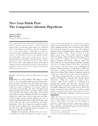Nice Guys Finish First: the Competitive Altruism Hypothesis