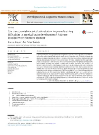 Can Transcranial Electrical Stimulation Improve Learning Difficulties