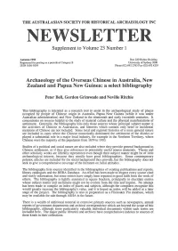 NEWSLETTER Supplement to Volume 23 Number 1