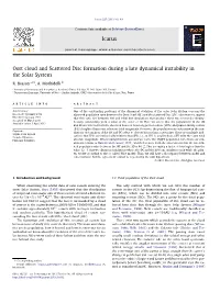 Oort Cloud and Scattered Disc Formation During a Late Dynamical Instability in the Solar System ⇑ R