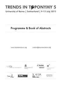 Programme & Book of Abstracts
