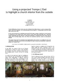 Using a Projected Trompe L'oeil to Highlight a Church Interior from the Outside