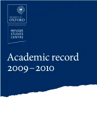 Academic Record 2009–2010