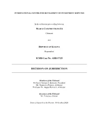 Decision on Jurisdiction