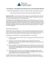 Five Alumni of H.J. Heinz Board of Directors Send Letter to Procter & Gamble Directors