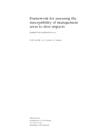 Framework for Assessing the Susceptibility of Management Areas to Deer Impacts
