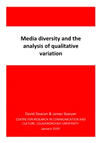 Media Diversity and the Analysis of Qualitative Variation