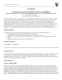 Summary Climate Change Scenario Planning Workshop