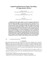 Liquid-Propellant Rocket Engine Throttling: a Comprehensive Review
