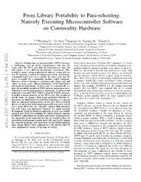 Natively Executing Microcontroller Software on Commodity Hardware