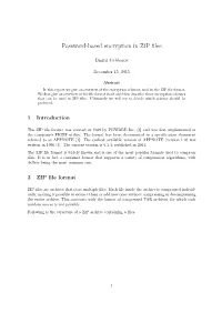 Password-Based Encryption in ZIP Files