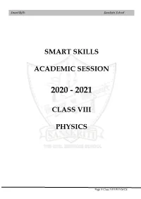Smart Skills Academic Session Class Viii Physics