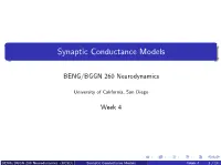 Synaptic Conductance Models