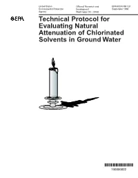 Technical Protocol for Evaluating Natural Attenuation of Chlorinated