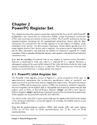 Chapter 2 Powerpc Register Set