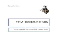 CS526: Information Security
