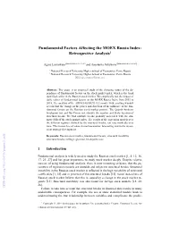 Fundamental Factors Affecting the MOEX Russia Index: Retrospective Analysis1