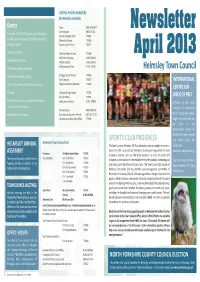 Newsletter April 2013