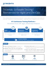 Software Testing Reinvented for Agile and Devops
