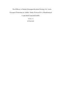 Study Protocol for a Randomized
