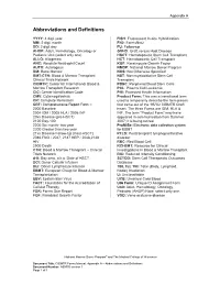 Abbreviations and Definitions