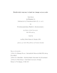Biodiversity Response to Land Use Change Across Scales