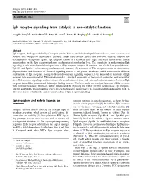 Eph Receptor Signalling: from Catalytic to Non-Catalytic Functions