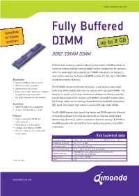 Fully Buffered Dimms for Server