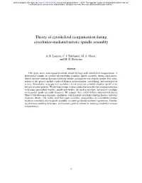 Theory of Cytoskeletal Reorganization During Crosslinker-Mediated Mitotic Spindle Assembly