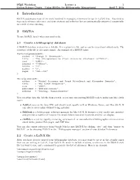 1 Introduction 2 Bibtex